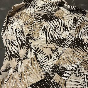Stylish Women's Palm Print Utility Jacket